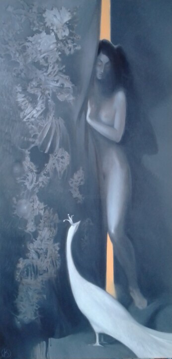 Картина под названием ""Лунный свет"" - Валентина Олемпиюк-Винникова, Подлинное произведение искусства, Масло