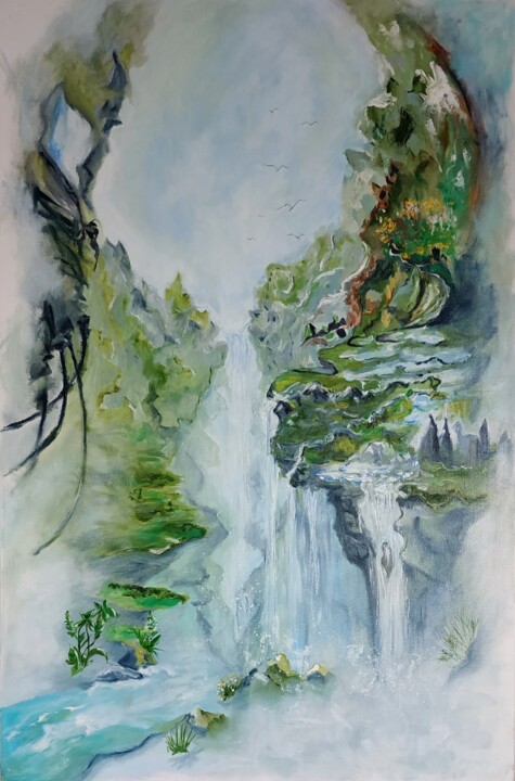 Painting titled "Место силы" by Valentina Simma, Original Artwork, Oil