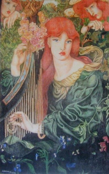Pittura intitolato "Copia de "La Ghirla…" da Valentina Margio, Opera d'arte originale
