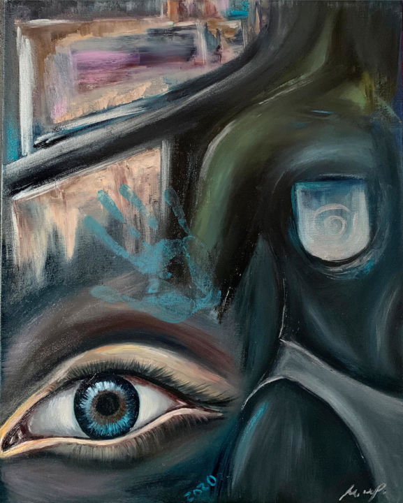 Painting titled "Look within yourself" by Valentina Reina, Original Art, Oil
