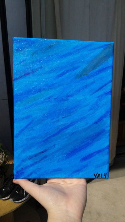 Peinture intitulée "Nuances de bleu" par Valentine Dimitch, Œuvre d'art originale, Acrylique