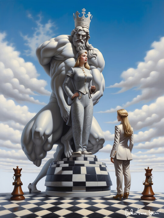 Digital Arts titled "Queen's move" by Valentino Sani, Original Artwork, AI generated image