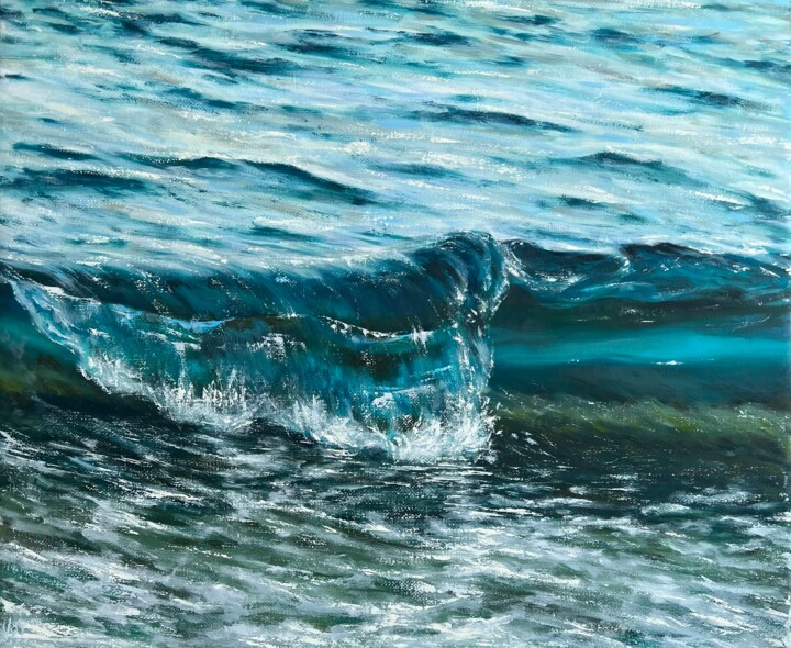 Картина под названием "Expecting rain" - Valeria Ocean, Подлинное произведение искусства, Масло Установлен на Деревянная рам…