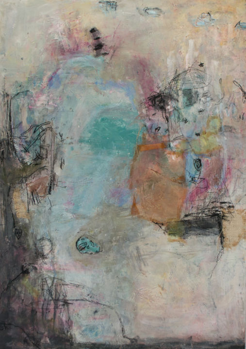 Malarstwo zatytułowany „Silence and texture” autorstwa Valeria Terán, Oryginalna praca, Akryl