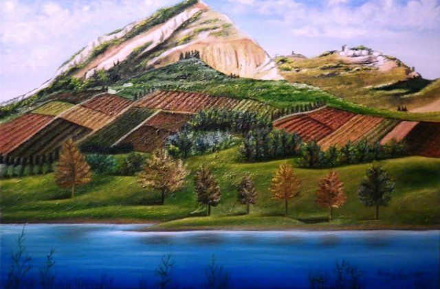 Pittura intitolato "RIFLESSIONI_DI_SERE…" da Valeria La Piana, Opera d'arte originale,