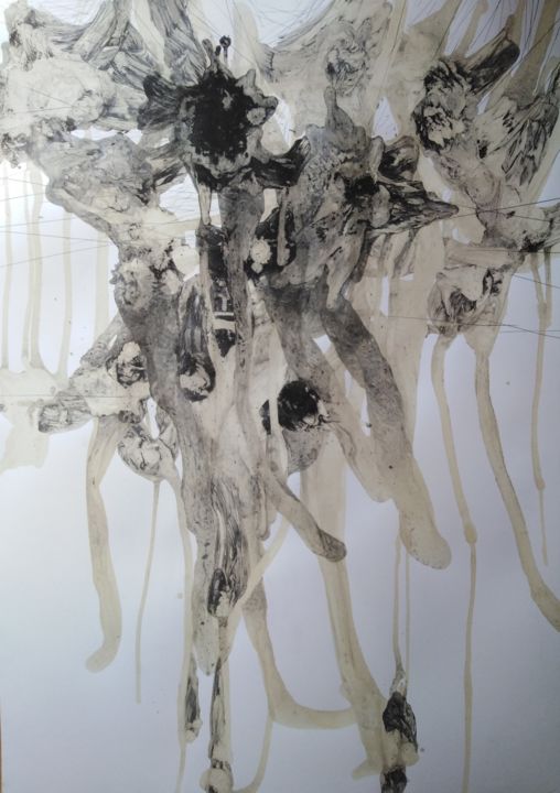 Painting titled ""Anatomia nascosta:…" by Valeria Luccioni, Original Art, Oil