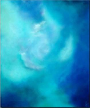 Peinture intitulée "Bleue" par Valériane Gé, Œuvre d'art originale,