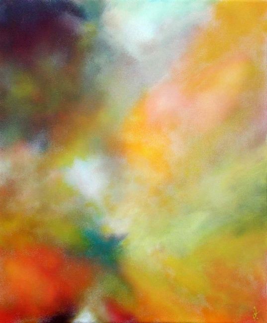 Peinture intitulée "A fleur" par Valériane Gé, Œuvre d'art originale,