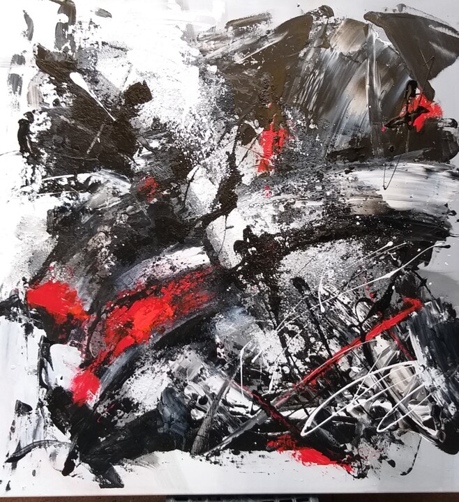 Painting titled "LE FORZE" by Valeriano Lessio, Original Artwork, Enamel