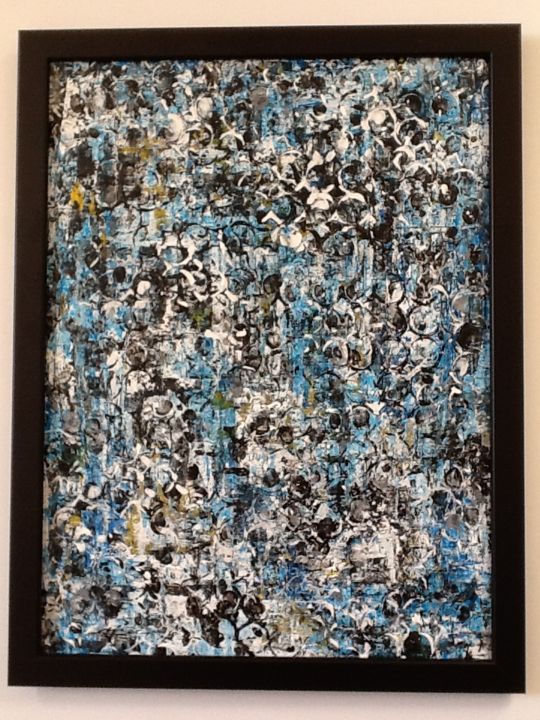 Painting titled "Abstrait 84" by Valerie Castets, Original Artwork, Acrylic