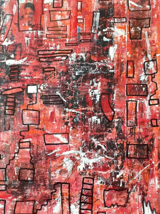 Painting titled "Abstrait133" by Valerie Castets, Original Artwork, Acrylic