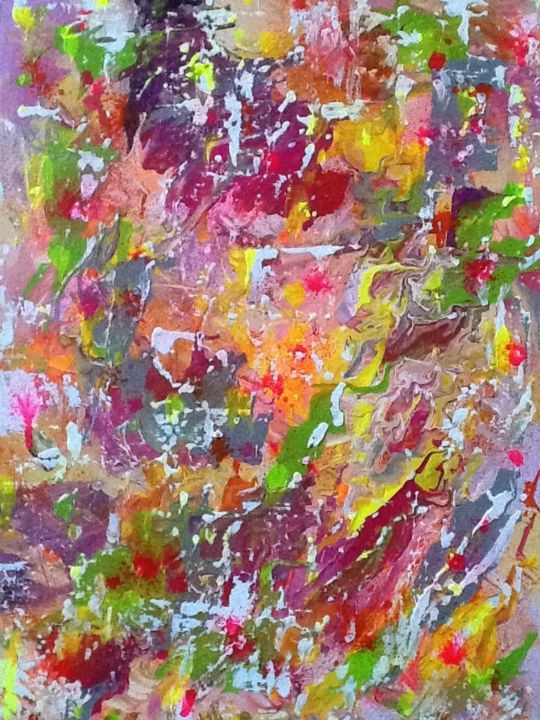 Painting titled "Peinture abstraite1…" by Valerie Castets, Original Artwork, Acrylic