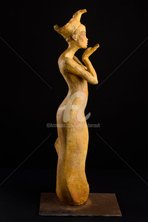 Sculpture intitulée "Sirène du Siam ou d…" par Valerie Barrault, Œuvre d'art originale, Céramique