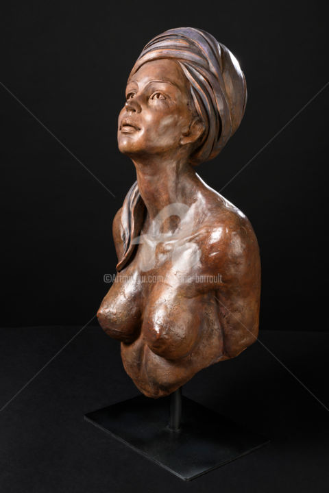 Sculpture titled "GAIA ." by Valerie Barrault, Original Artwork, Terra cotta
