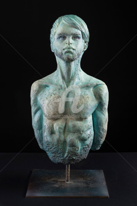 Scultura intitolato "Ulysse à Barbe bleue" da Valerie Barrault, Opera d'arte originale, Argilla