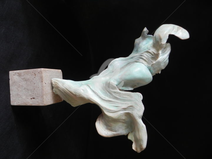 雕塑 标题为“ange-de-derriere.jpg” 由Valerie Barrault, 原创艺术品, 陶瓷