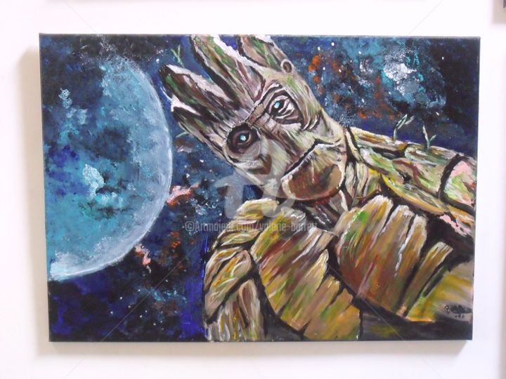 Peinture intitulée "I am Groot" par Valérie Barrett, Œuvre d'art originale, Acrylique