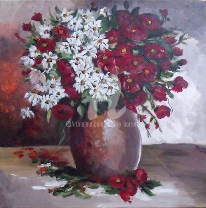 Painting titled "Bouquet" by Valérie Barrett, Original Artwork, Acrylic