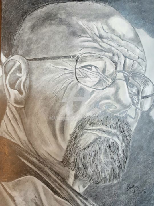 Drawing titled "Bryan Cranston Alia…" by Valérie Barrett, Original Artwork, Graphite