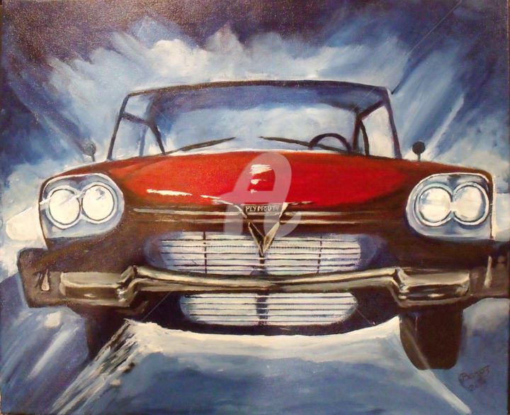Christine movie car 1958 Plymouth Fury outline sticker decal wall graphic