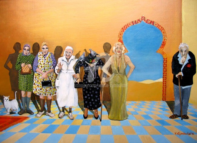 Painting titled "Harem ou l'espéranc…" by Valérie Cymbalista, Original Artwork