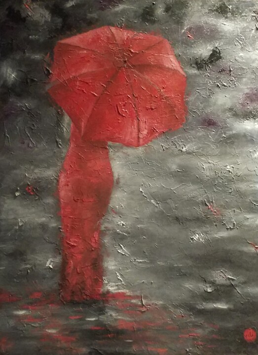 Pintura intitulada "Femme 1" por Valerie De Iseppi, Obras de arte originais, Óleo