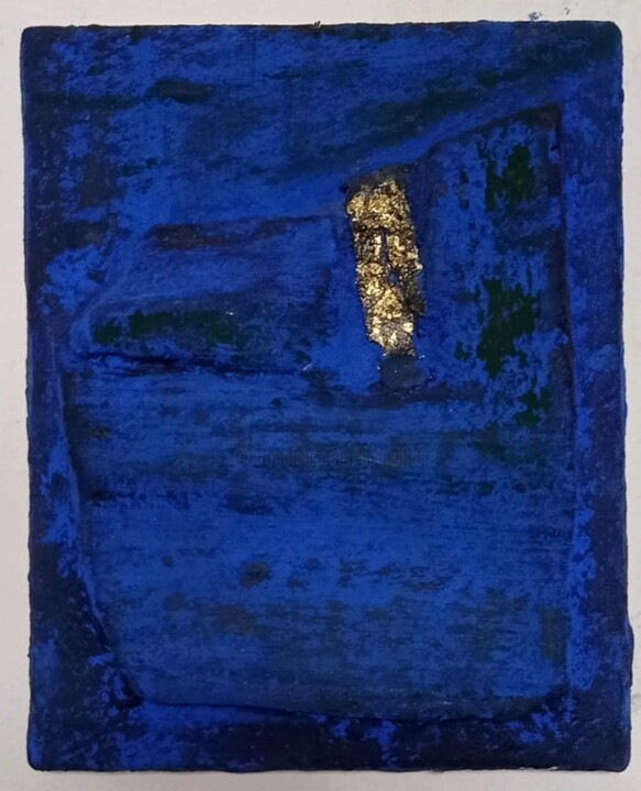 Pittura intitolato "L'or bleu" da Valérie De Laubrière, Opera d'arte originale, Acrilico