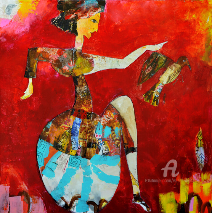 Painting titled "femme 09" by Valérie Depadova, Original Artwork, Acrylic