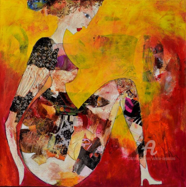 Painting titled "femme 14" by Valérie Depadova, Original Artwork, Acrylic