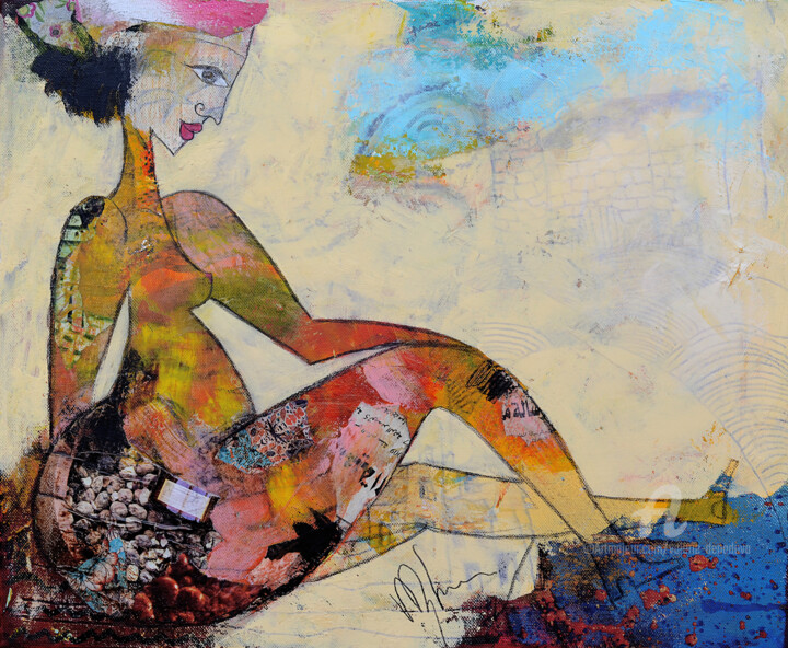Malarstwo zatytułowany „Femme 04” autorstwa Valérie Depadova, Oryginalna praca, Akryl