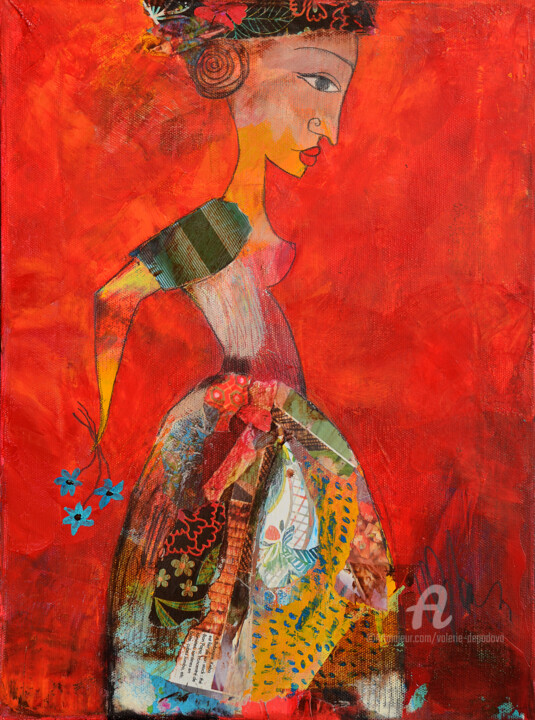 "Femmes aux fleurs" başlıklı Tablo Valérie Depadova tarafından, Orijinal sanat, Akrilik