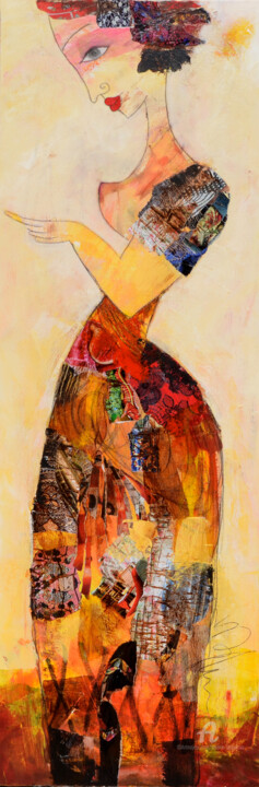 Peinture intitulée "femme.." par Valérie Depadova, Œuvre d'art originale, Acrylique