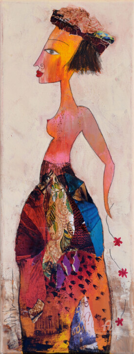 Картина под названием "Les fleurs cachées" - Valérie Depadova, Подлинное произведение искусства, Акрил