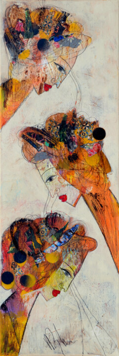 Pintura intitulada "Trois." por Valérie Depadova, Obras de arte originais, Acrílico