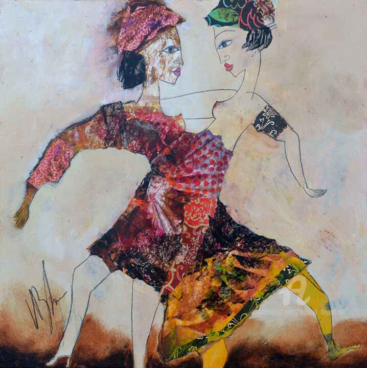 Painting titled "Danse" by Valérie Depadova, Original Artwork, Acrylic