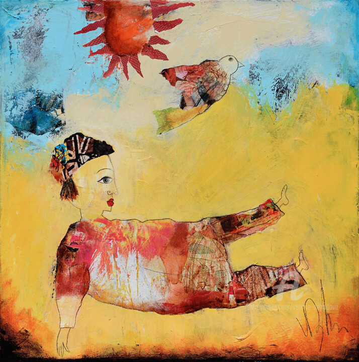 Schilderij getiteld "Sous le soleil exac…" door Valérie Depadova, Origineel Kunstwerk, Acryl