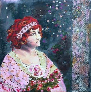 Peinture intitulée "rosa-entiere.jpg" par Valérie Gouliard, Œuvre d'art originale