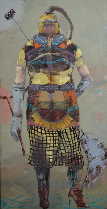 Pintura titulada "Cravache III" por Valérie Jayat, Obra de arte original, Oleo Montado en Bastidor de camilla de madera