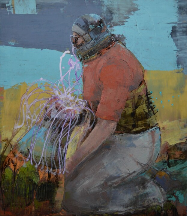 Malerei mit dem Titel "Genèse des femmes" von Valérie Jayat, Original-Kunstwerk, Öl