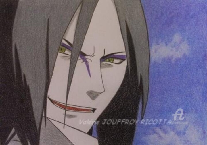 Drawing titled "Orochimaru - Crayon…" by Valérie Jouffroy Ricotta, Original Artwork, Pencil