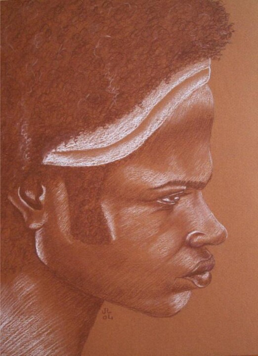 Drawing titled "BOGGIE MAN" by Valérie Lamarre, Original Artwork, Pastel