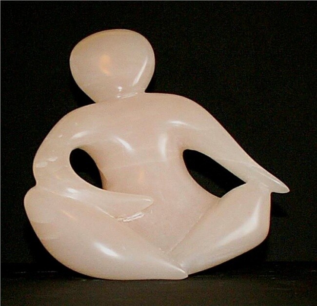 Скульптура под названием "LOTUS" - Valérie Lamarre, Подлинное произведение искусства, Камень