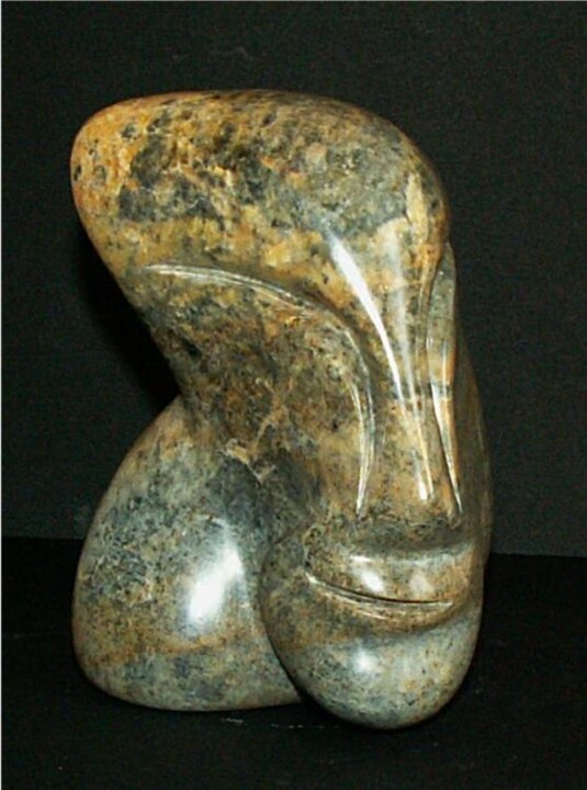 Sculpture titled "URSUS" by Valérie Lamarre, Original Artwork, Stone