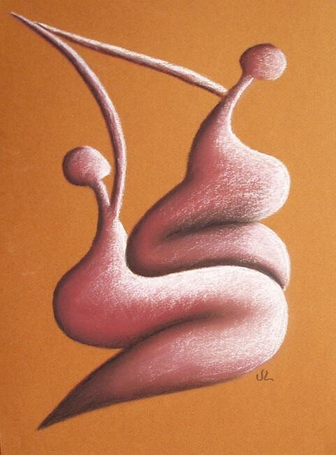 Peinture intitulée "ns 1" par Valérie Lamarre, Œuvre d'art originale, Pastel