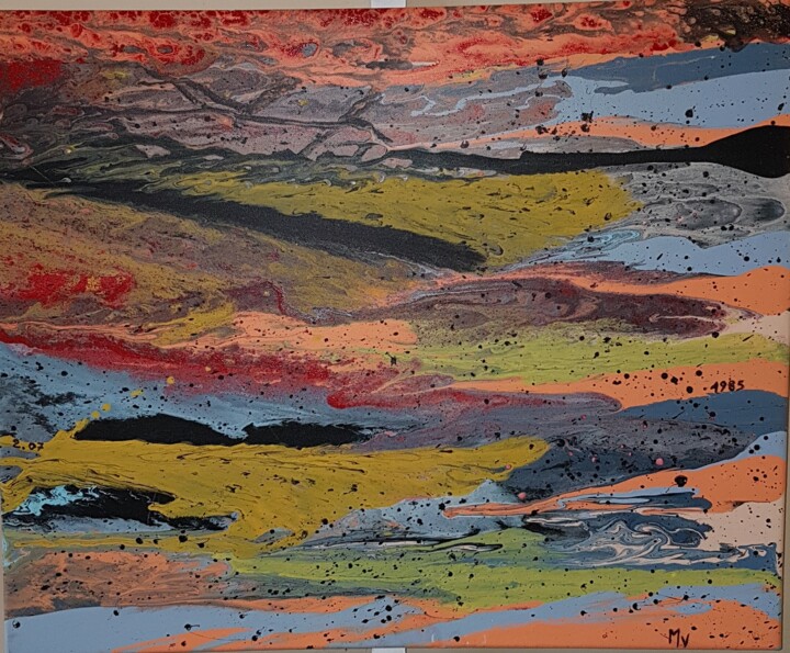 Pittura intitolato "Dune" da Valerie Manuel, Opera d'arte originale, Acrilico