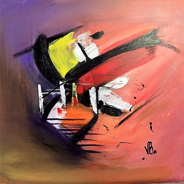 Painting titled "Révolution" by Vaal, Original Artwork, Acrylic