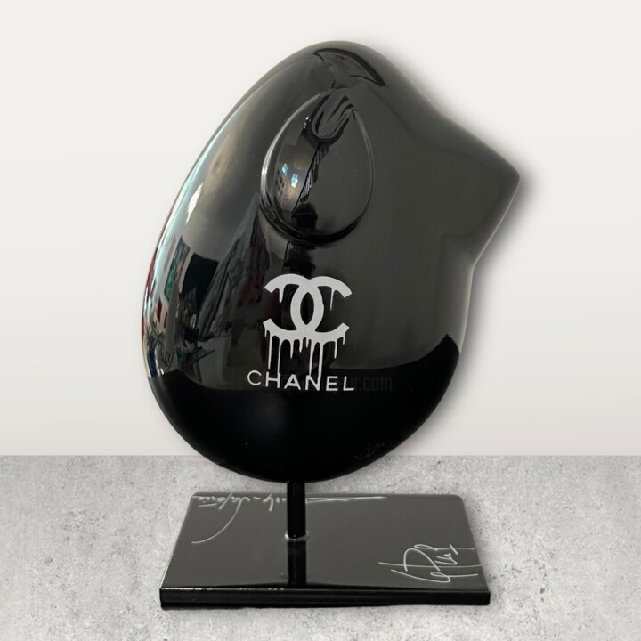 Sculpture titled "Le Piaf - Chanel" by Valérie Marty, Original Artwork, Resin