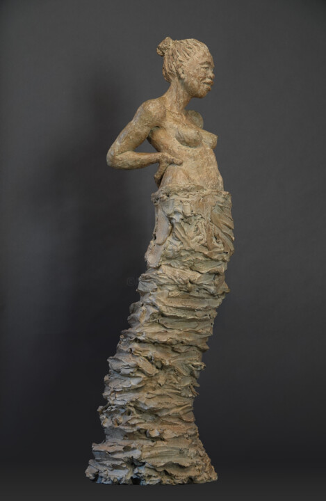 Sculpture titled "Cambrée" by Valérie Moreau (VALEM), Original Artwork, Bronze