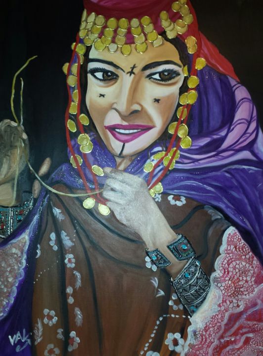 Pintura intitulada "Ouled Nail (inspira…" por Valérie Perrault, Obras de arte originais