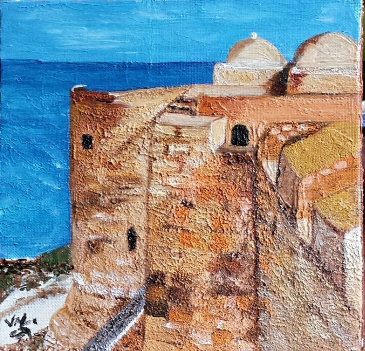 Painting titled "Le Fort Ghazi Houme…" by Valérie Perrault, Original Artwork, Acrylic
